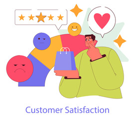 brand trust. Flat Vector Illustration