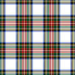 Scottish Stewart Tartan Plaid Pattern Design for Fabric Print, Textile, Clothing and Backgrounds. Seamless Vector Pattern.