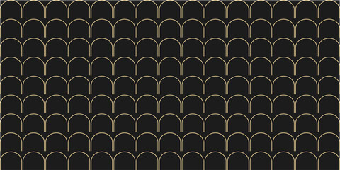 Golden vector geometric linear texture. Elegant art nouveau seamless pattern. Geometric decorative texture. Geometric art deco texture. Vector EPS 10