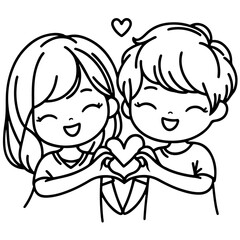 Happy couple in love hugging outdoors