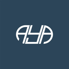AYA abstract monogram logo design. AYA monogram unique modern flat abstract letter logo design.
