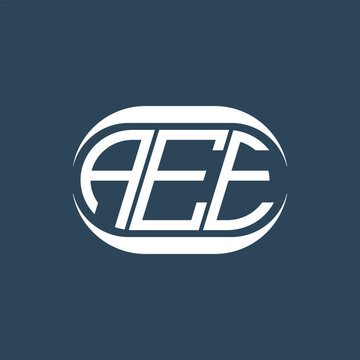 AEE abstract monogram logo design. AEE monogram unique modern flat abstract letter logo design.