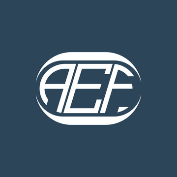 AEF abstract monogram logo design. AEF monogram unique modern flat abstract letter logo design.