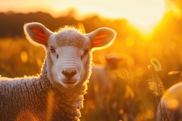 Fototapeta premium Lamb in Golden Light