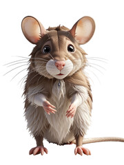 3d animation rat on white