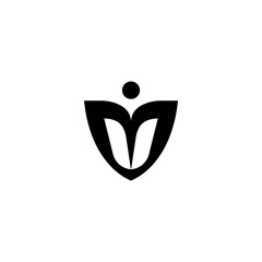 V people Logo Design. VM Icon Logo Vector