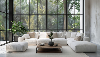 living room with window