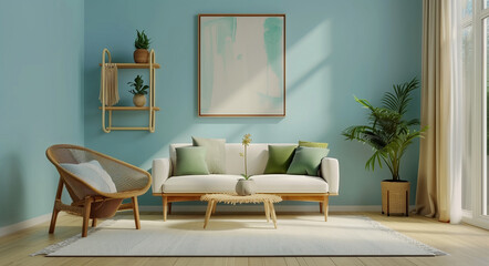 interior of living room with fireplace
