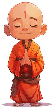 recommend clip art: monk cartoon png