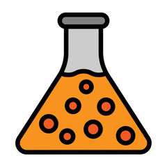 Beaker Vector Filled Icon Design