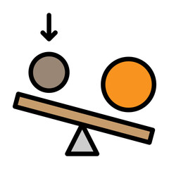 Leverage Vector Filled Icon Design