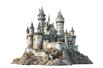 Fairytale Castle on a Rocky Hilltop