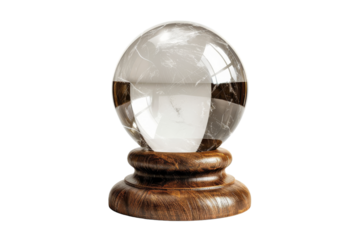 Crystal Ball on Wooden Stand