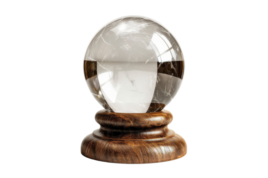 Crystal Ball on Wooden Stand
