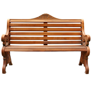 recommend clip art: Wooden garden bench front view clip art