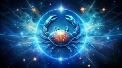 Obraz premium of a zodiac sign cancer symbol, astrology, zodiac, crab, horoscope, water sign, constellation