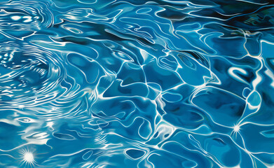 Clear, sparkling water surface with light reflections.