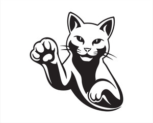 Cat logo design icon symbol vector illustration