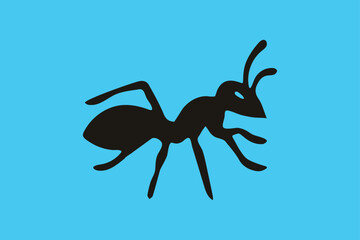 Ant silhouette vector illustration design.