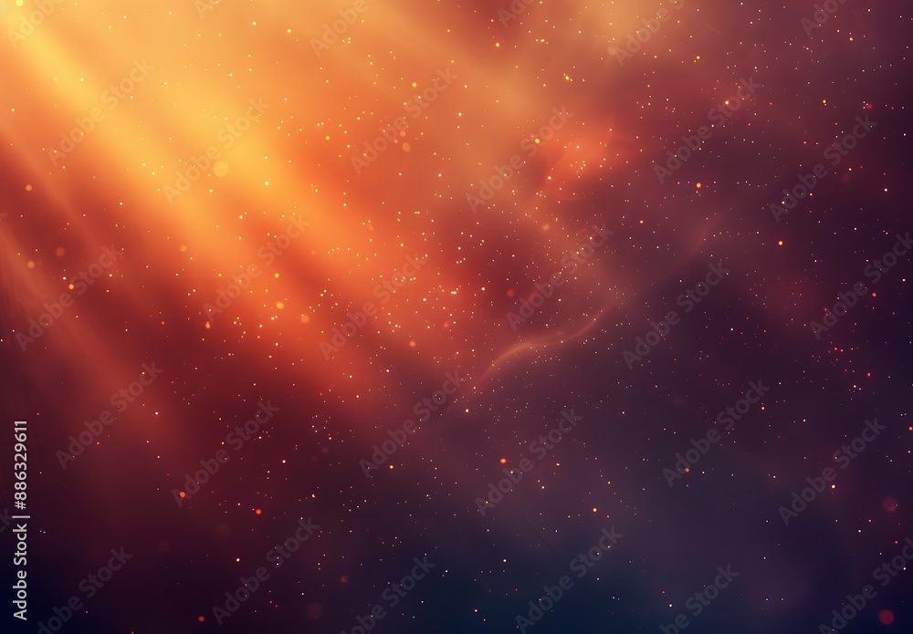 Wall mural dark gradient background with light rays and nebula