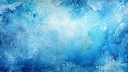 Fototapeta premium Blue watercolor background with unique stains and textures, watercolor, blue, stains, abstract, artistic, texture, paint