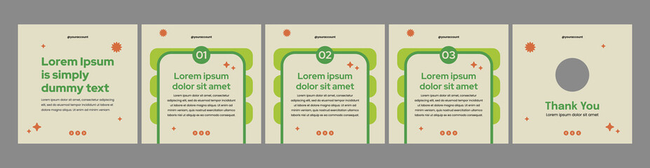 simple editable carousel template for social media posts