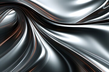 Elegant Chrome Wave Design