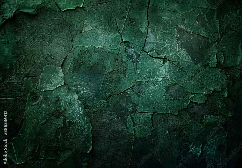 Sticker Dark Green Grunge Texture Background