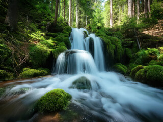 Fototapeta premium waterfall in the forest