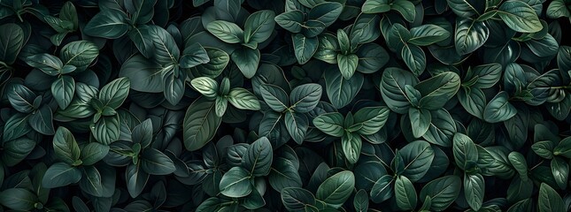 Dark Green Leaf Texture Seamless Pattern