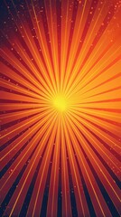 Obraz premium Abstract orange concentric sunburst, anime dynamic background.