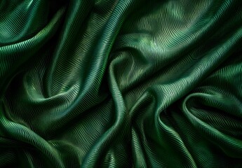 Obraz premium Ultra Realistic Green Fabric Texture Photography