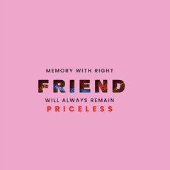 Fototapeta premium Quote background for friendship day