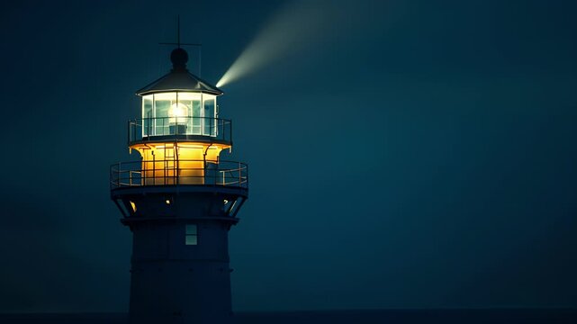 At night the solar powered lighthouse is a beacon of hope for sailors lost at sea guiding them safely back to shore.