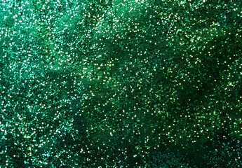 Fototapeta premium Sparkling Green Glitter Texture Background