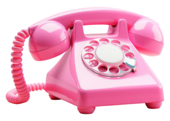 PNG Pink phone electronics technology telephone.