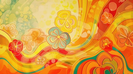 Fototapeta premium Abstract floral Summer wallpaper, background design with many colorful flowers. Generative Ai