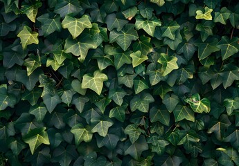 Green Ivy Wall Texture Background - High Resolution Photo