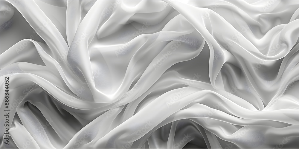 Poster elegant light gray fabric texture for backdrop and product presentation concept with copy space