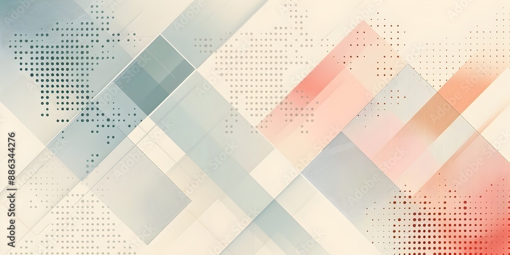 Poster abstract geometric soft hued backdrop for product presentation concept with copy space