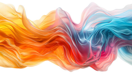 Abstract Flowing Fabric in Vibrant Colors.