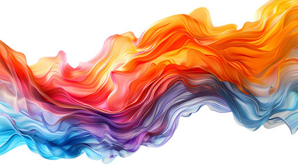 Abstract Colorful Swirling Waves.