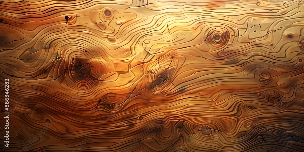 Poster warm wood texture with smooth grain for rustic backdrop and product presentation concept