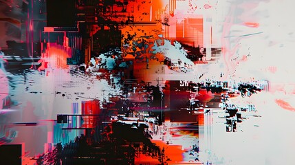 Distorted and glitched abstract visuals, perfect for edgy and avant-garde designs.
