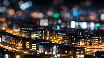Obraz premium City lights, Generative AI