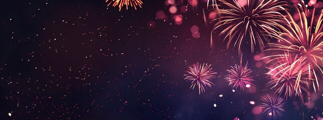 New Year's Eve Fireworks Celebration Banner