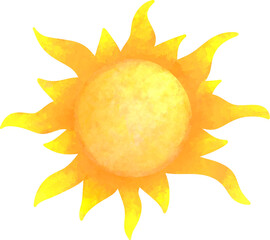 sun watercolor 