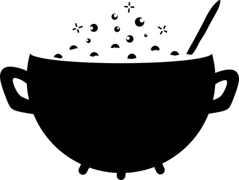 recommend clip art: Witch cauldron silhouette 