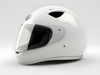 White motorcycle helmet