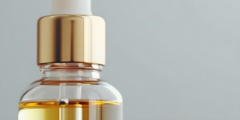 Close-up of a silky skincare serum for applying to the face or body. Concept Skincare, Serum, Silky, Close-up, Face and Body